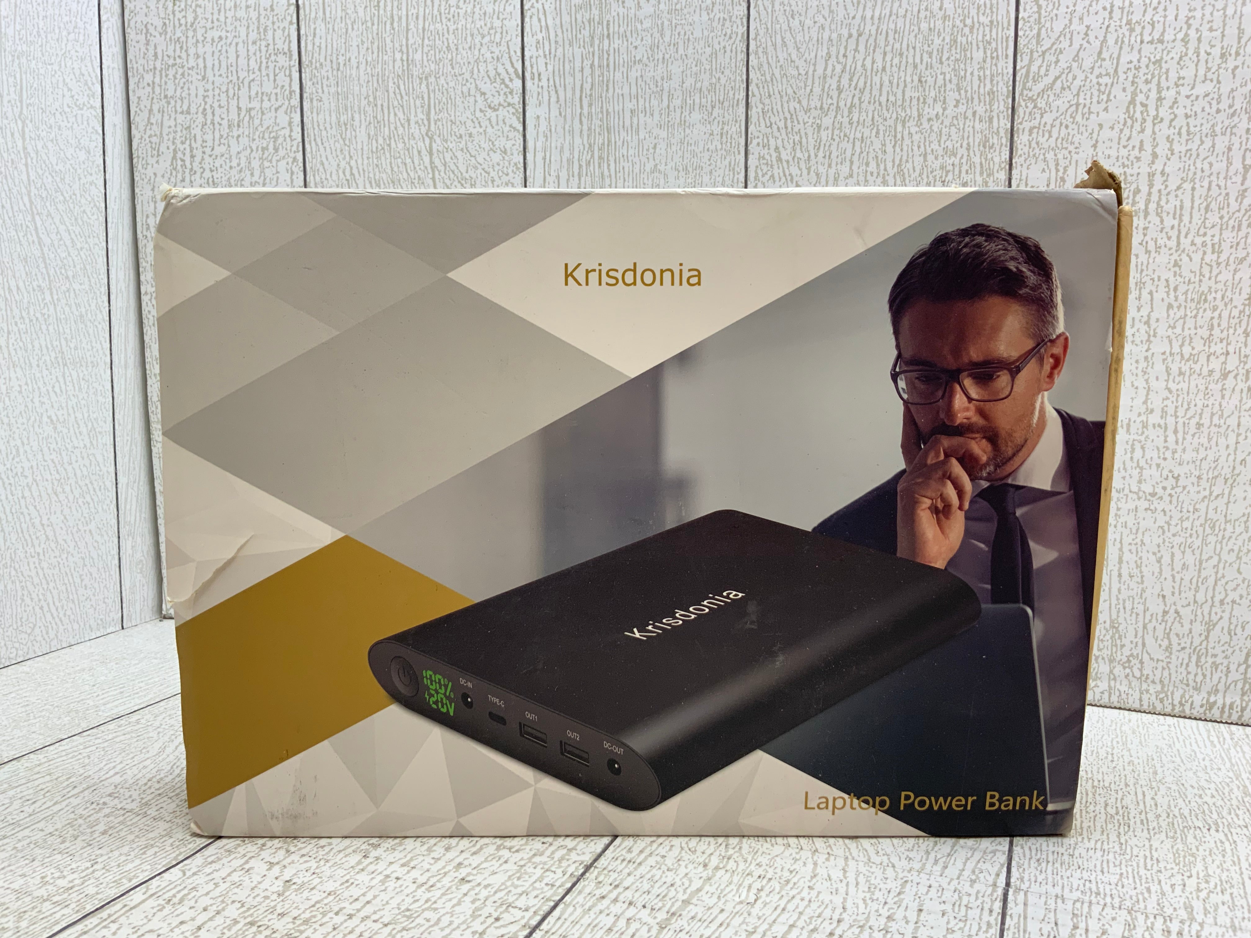 Krisdonia 50000mAh Laptop Power Bank 5/9/12/16/19/20V Portable Battery Charger (8041325887726)